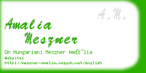 amalia meszner business card